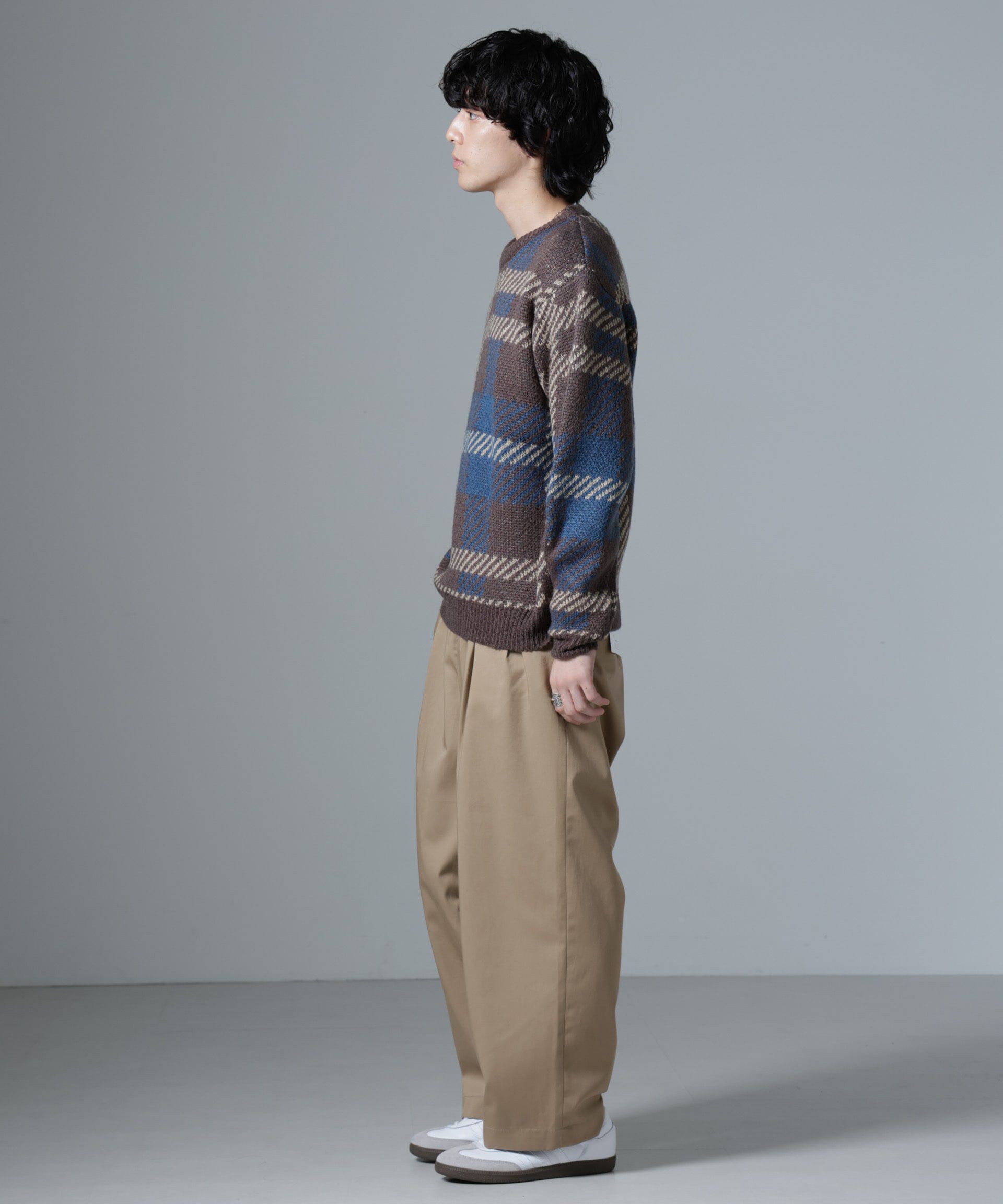 nano･universe「ウールミックスパターンニット」|ニット・セーター|
