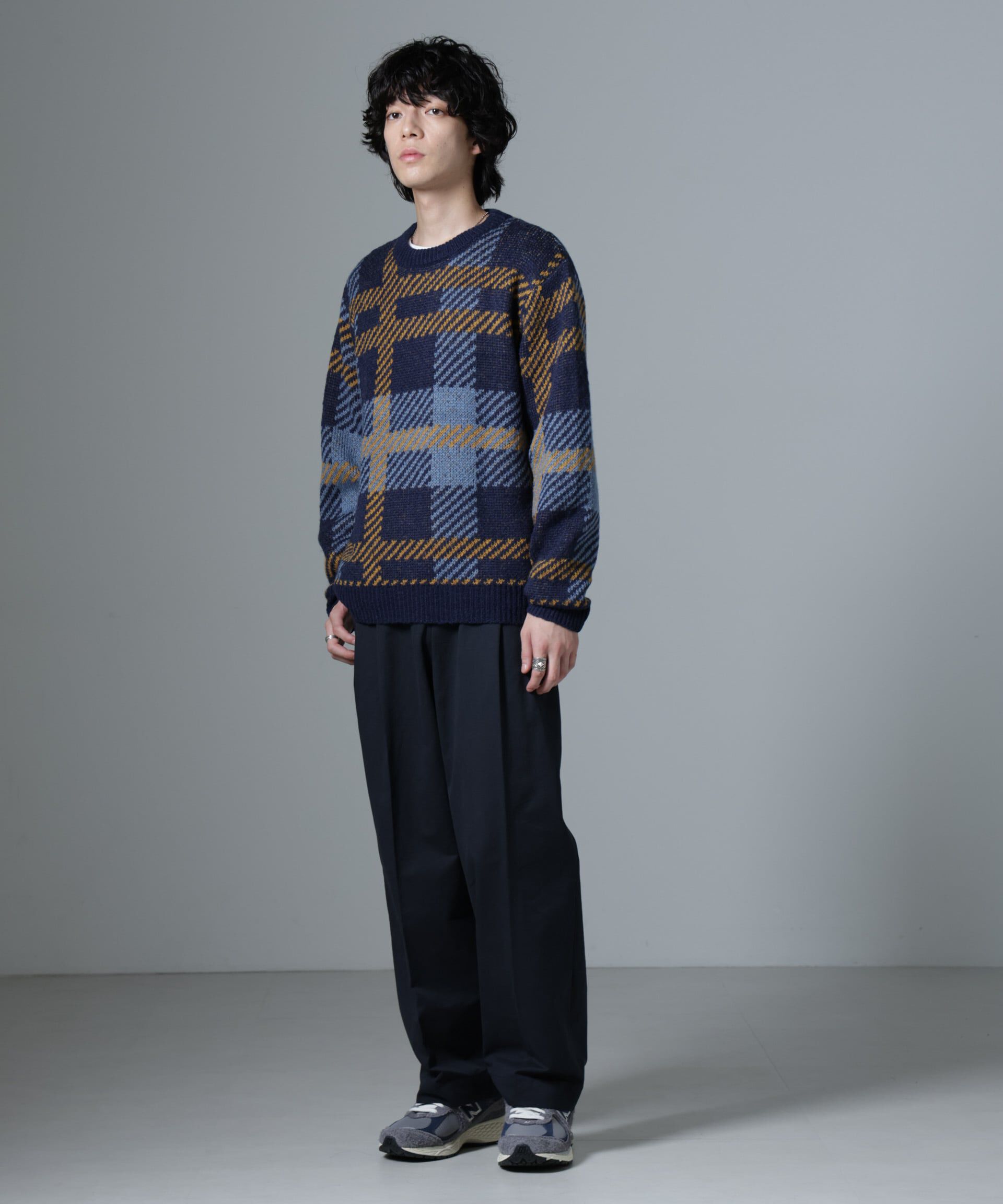 nano･universe「ウールミックスパターンニット」|ニット・セーター|