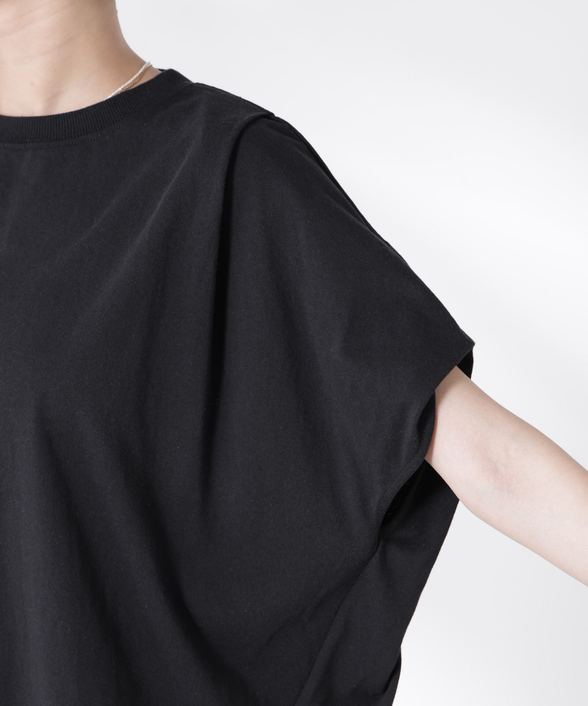 nano･universe「変形スリーブカットトップス」|Tシャツ・カットソー|