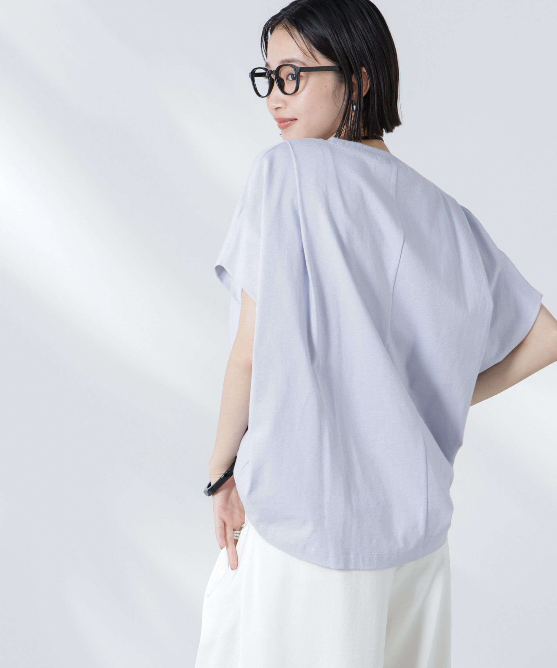 nano･universe「変形スリーブカットトップス」|Tシャツ・カットソー|