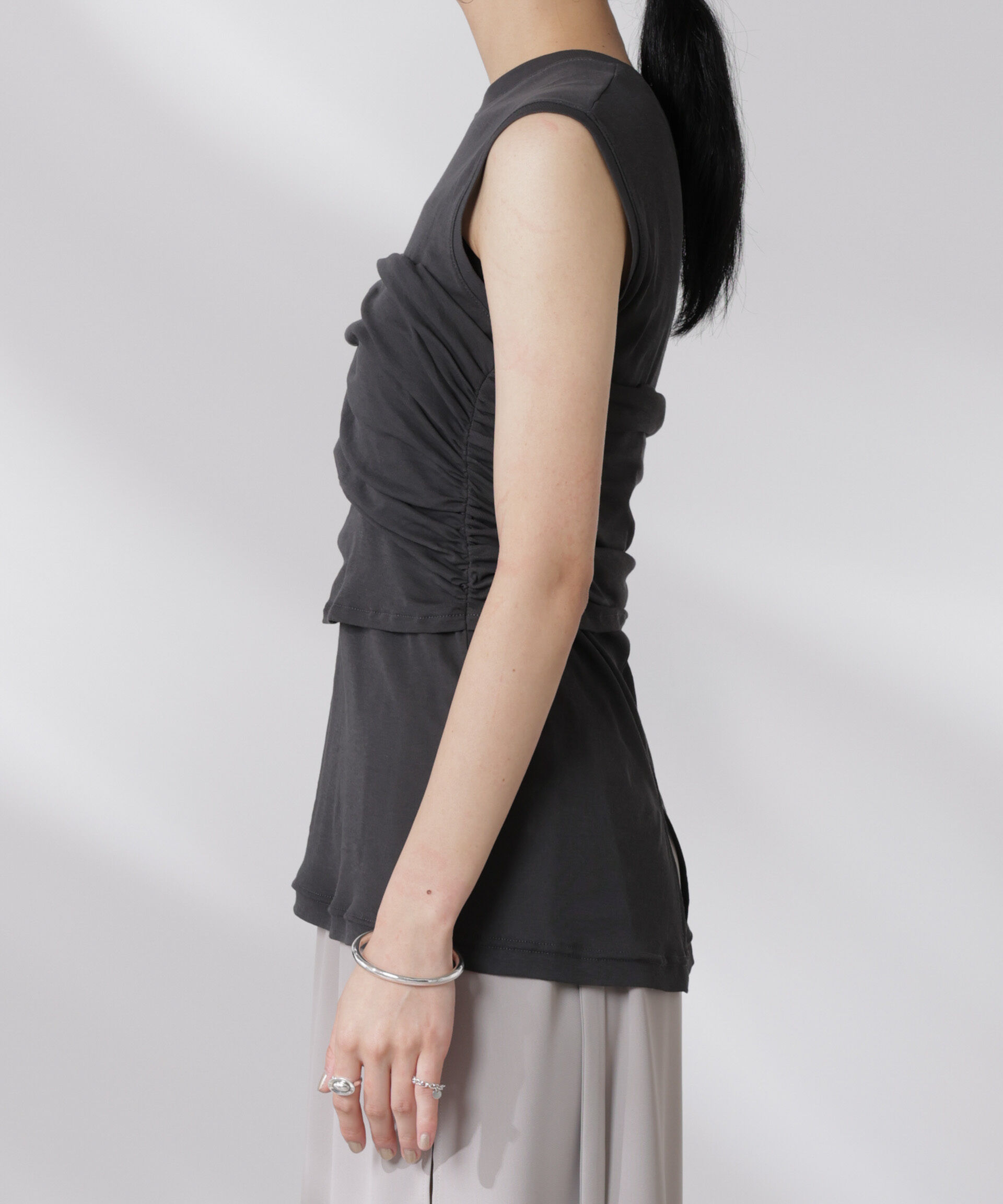 nano･universe「ドッキングビスチェシアートップス」|Tシャツ・カットソー|