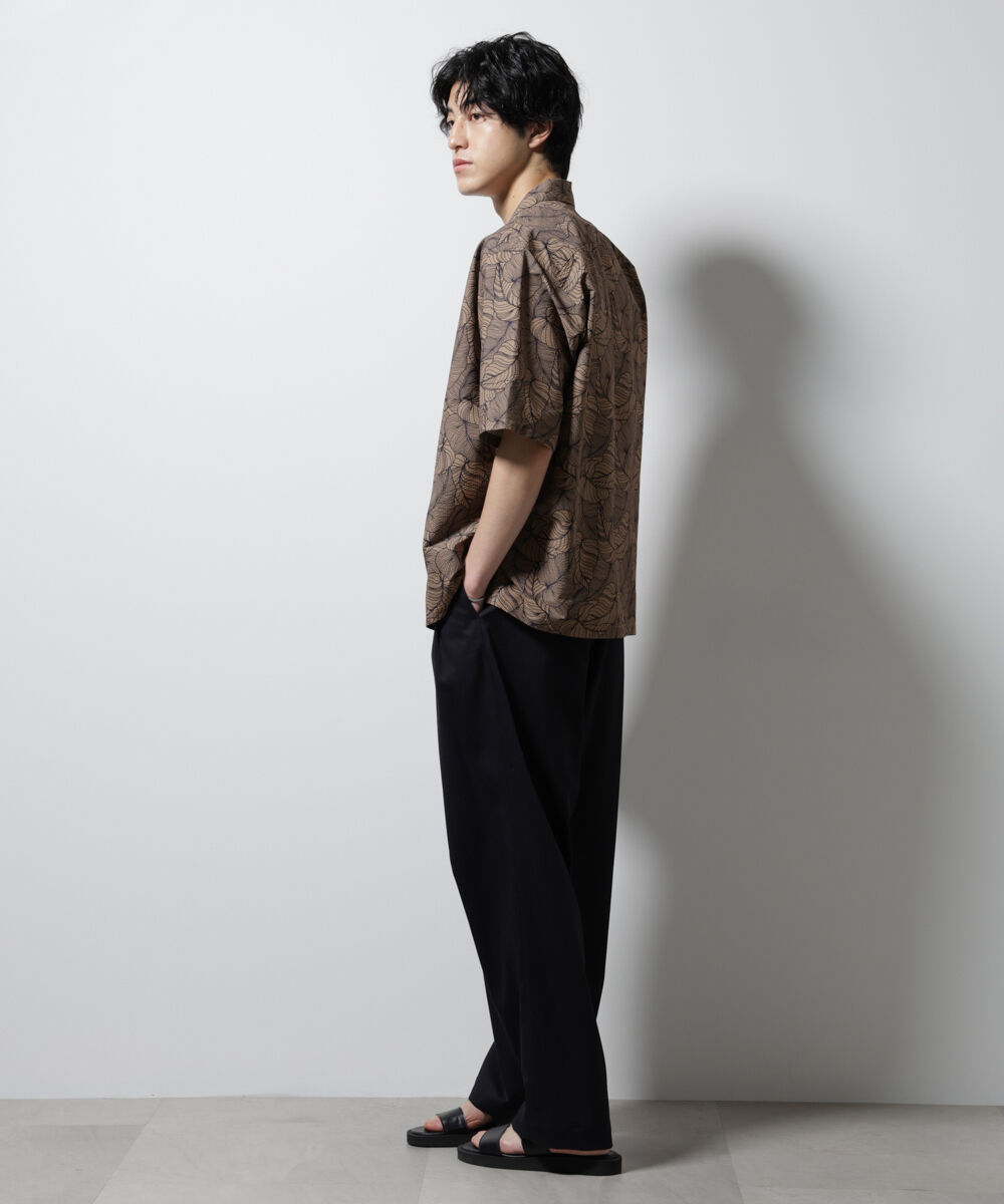 nano･universe「ボタニカルパターンサッカーシャツ 半袖(セットアップ可)」|シャツ・ブラウス|