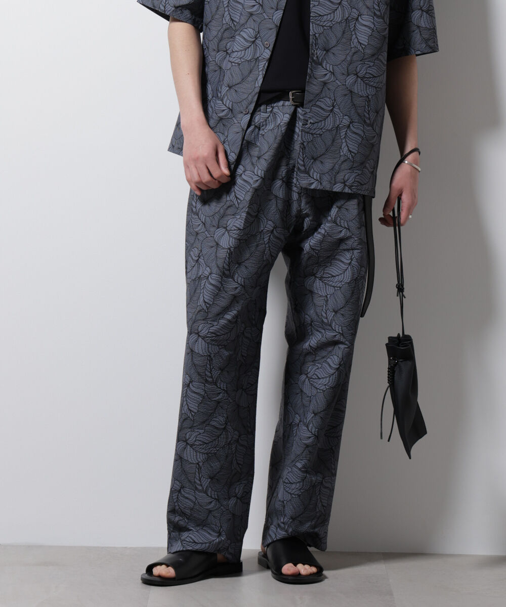 nano･universe「ボタニカルパターンサッカーイージーパンツ(セットアップ可)」|チノ|