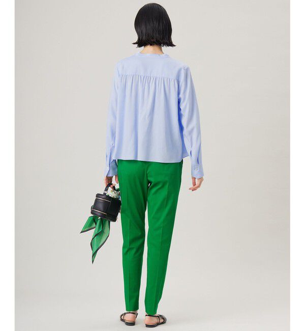 自由区「【洗える】SOMELOSクロップド丈 ブラウス」|シャツ・ブラウス|