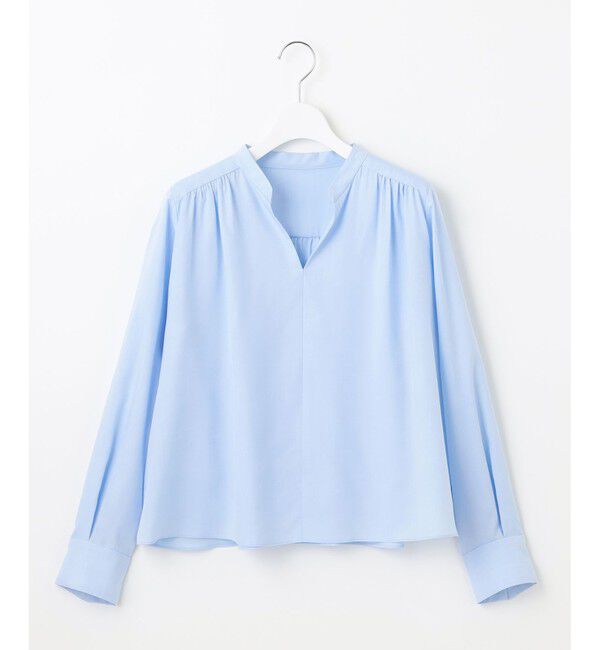 自由区「【洗える】SOMELOSクロップド丈 ブラウス」|シャツ・ブラウス|