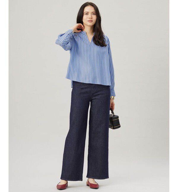 自由区「【洗える】SOMELOSクロップド丈 ブラウス」|シャツ・ブラウス|