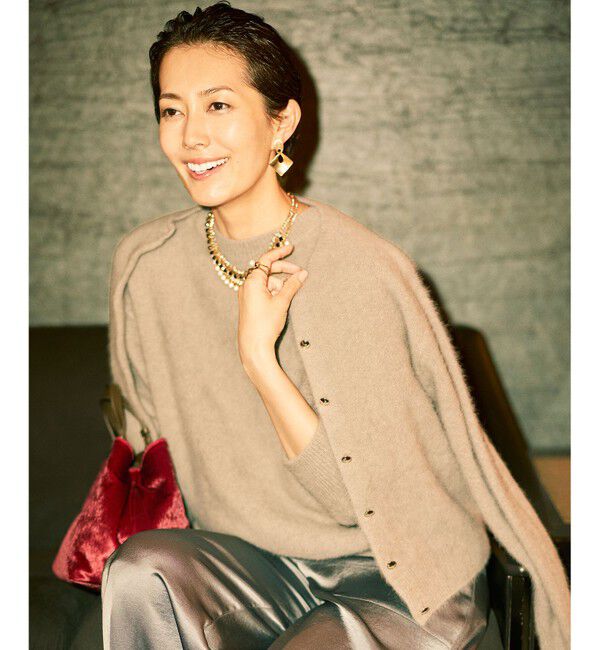 自由区「【SHIHOさん着用】ヘアリーフォックス カーディガン」|カーディガン|モカ