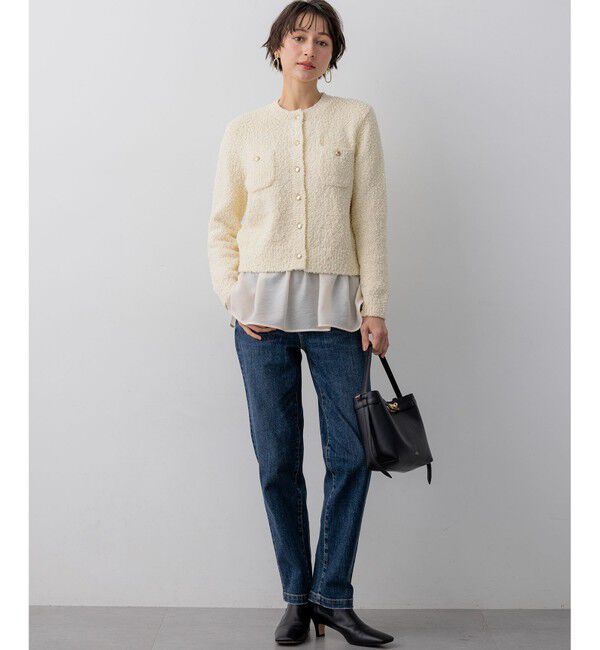 23区「ファンシーツィーディー ポケットデザイン カーディガン」|カーディガン|