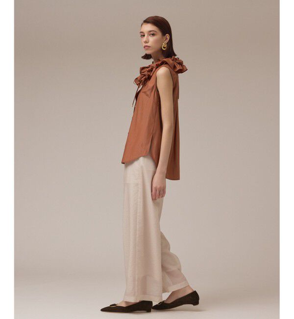 Diagram「マルチフリルノースリーブブラウス」|シャツ・ブラウス|ブラウン