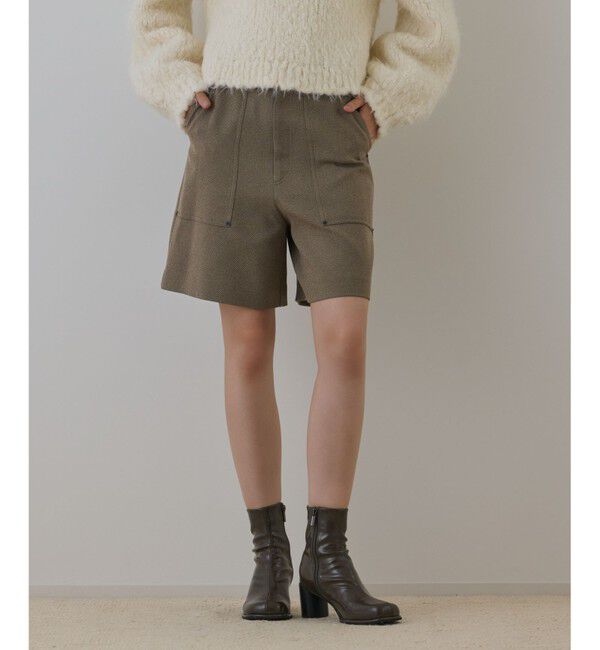 GRACE CONTINENTAL「ツイーディーハーフパンツ」|その他|カーキ