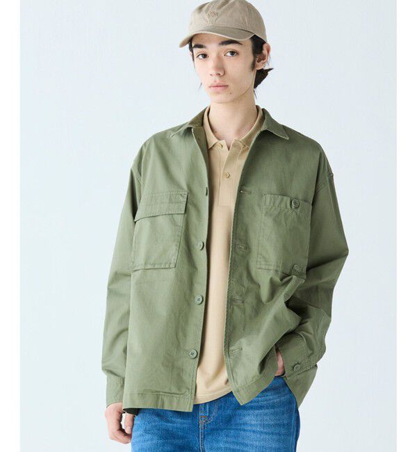 LACOSTE「コットンツイルワークシャツジャケット」|シャツ・ブラウス|