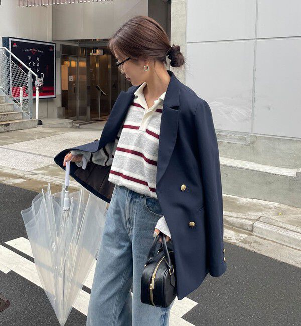 美品✨【EVERYDAY I LIKE.】ダブルテーラードジャケット 紺ブレ EVERYDAY I LIKE. ジャケット 紺ブレザー