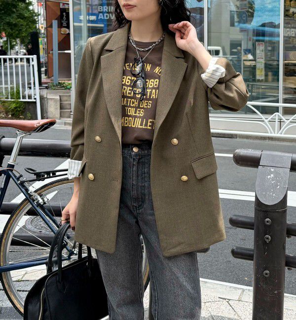 値下げ中【新品】FREDY EMUE★ダブルブレストジャケット グレー36 値下げ中【新品】FREDY EMUE☆ダブルブレストジャケット グレー36