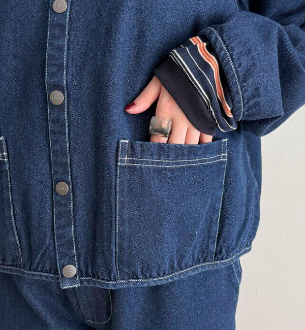 watari 　　美品☆デ プレ ソフトデニムノーカラージャケット GEVACO/ゲバコ】ノーカラーデニムジャケット（fredy emue）｜ルミネの