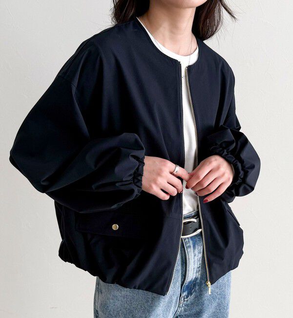 2WAYノーカラー撥水サーブルクロスブルゾン（fredy emue）｜ルミネの