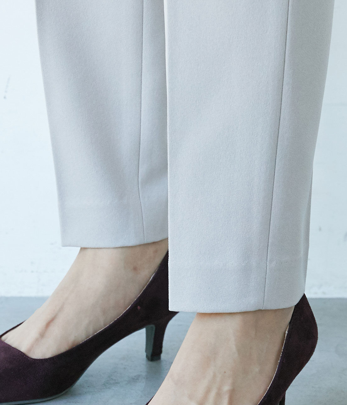 VIS「【EASY CARE】ウォッシャブルフラノツータックテーパードパンツ」|スラックス|