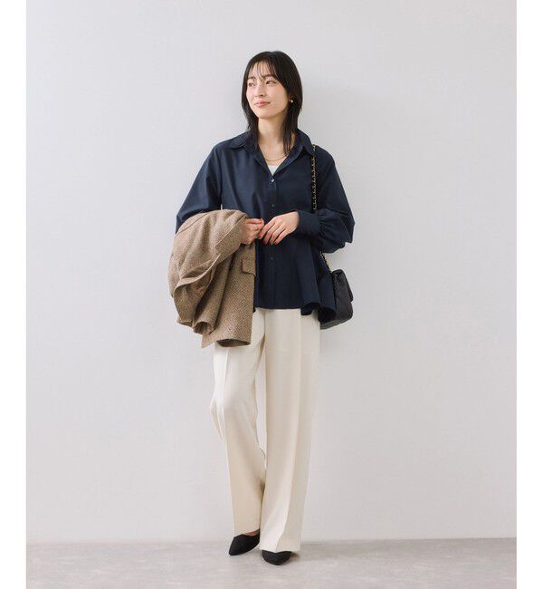 VIS「ヘムデザインフレアシャツ/イージーケア」|シャツ・ブラウス|