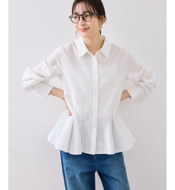 VIS「ヘムデザインフレアシャツ/イージーケア」|シャツ・ブラウス|