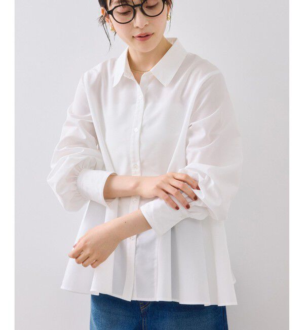 VIS「ヘムデザインフレアシャツ/イージーケア」|シャツ・ブラウス|