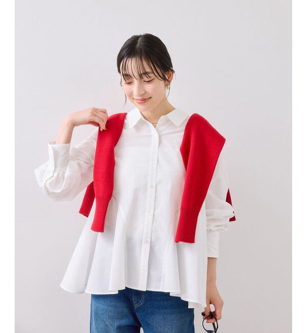 VIS「ヘムデザインフレアシャツ/イージーケア」|シャツ・ブラウス|