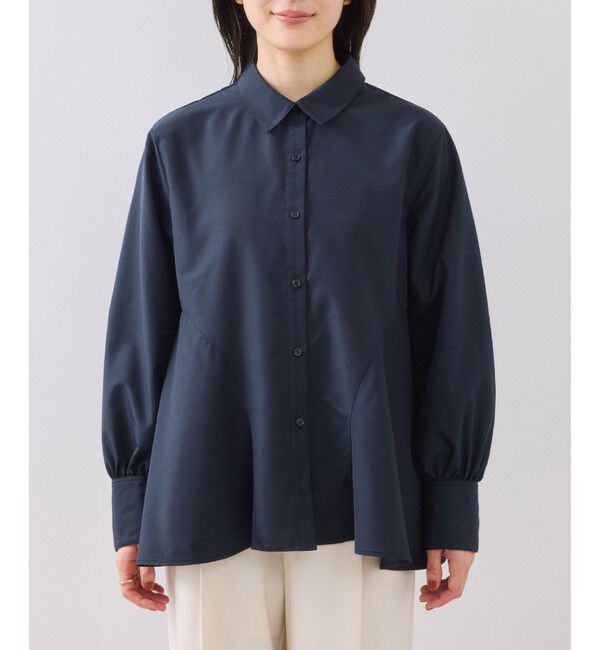 VIS「ヘムデザインフレアシャツ/イージーケア」|シャツ・ブラウス|