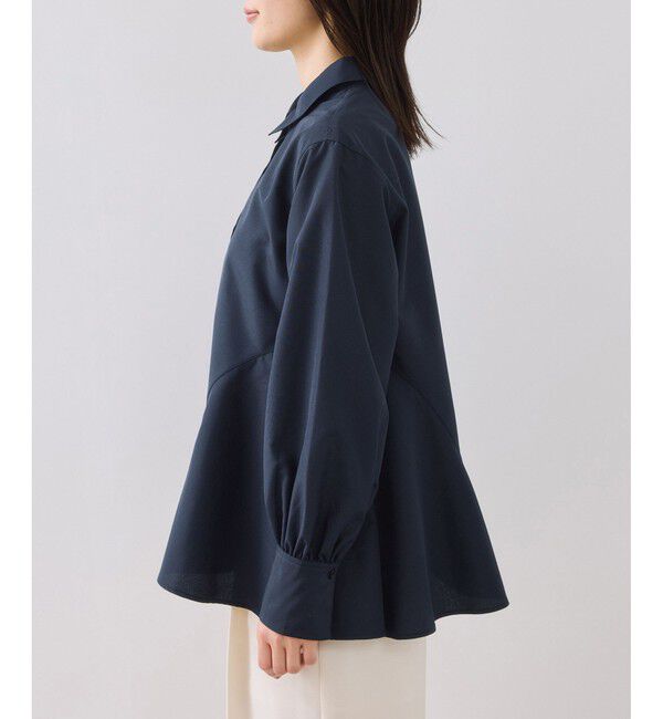 VIS「ヘムデザインフレアシャツ/イージーケア」|シャツ・ブラウス|