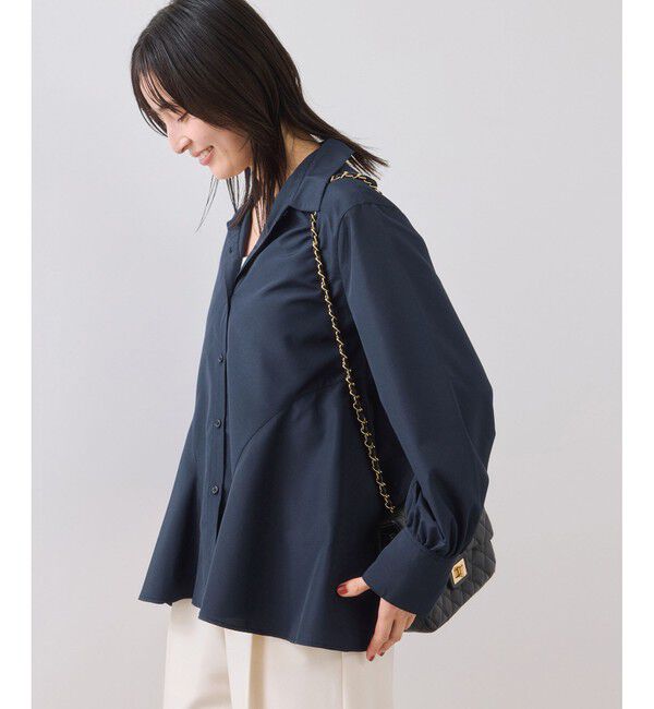 VIS「ヘムデザインフレアシャツ/イージーケア」|シャツ・ブラウス|