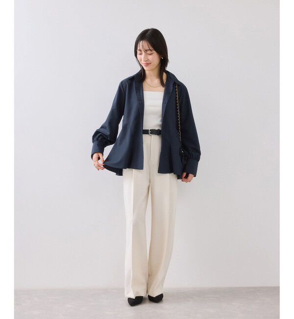 VIS「ヘムデザインフレアシャツ/イージーケア」|シャツ・ブラウス|