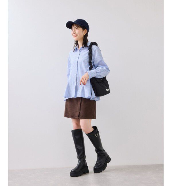 VIS「ヘムデザインフレアシャツ/イージーケア」|シャツ・ブラウス|