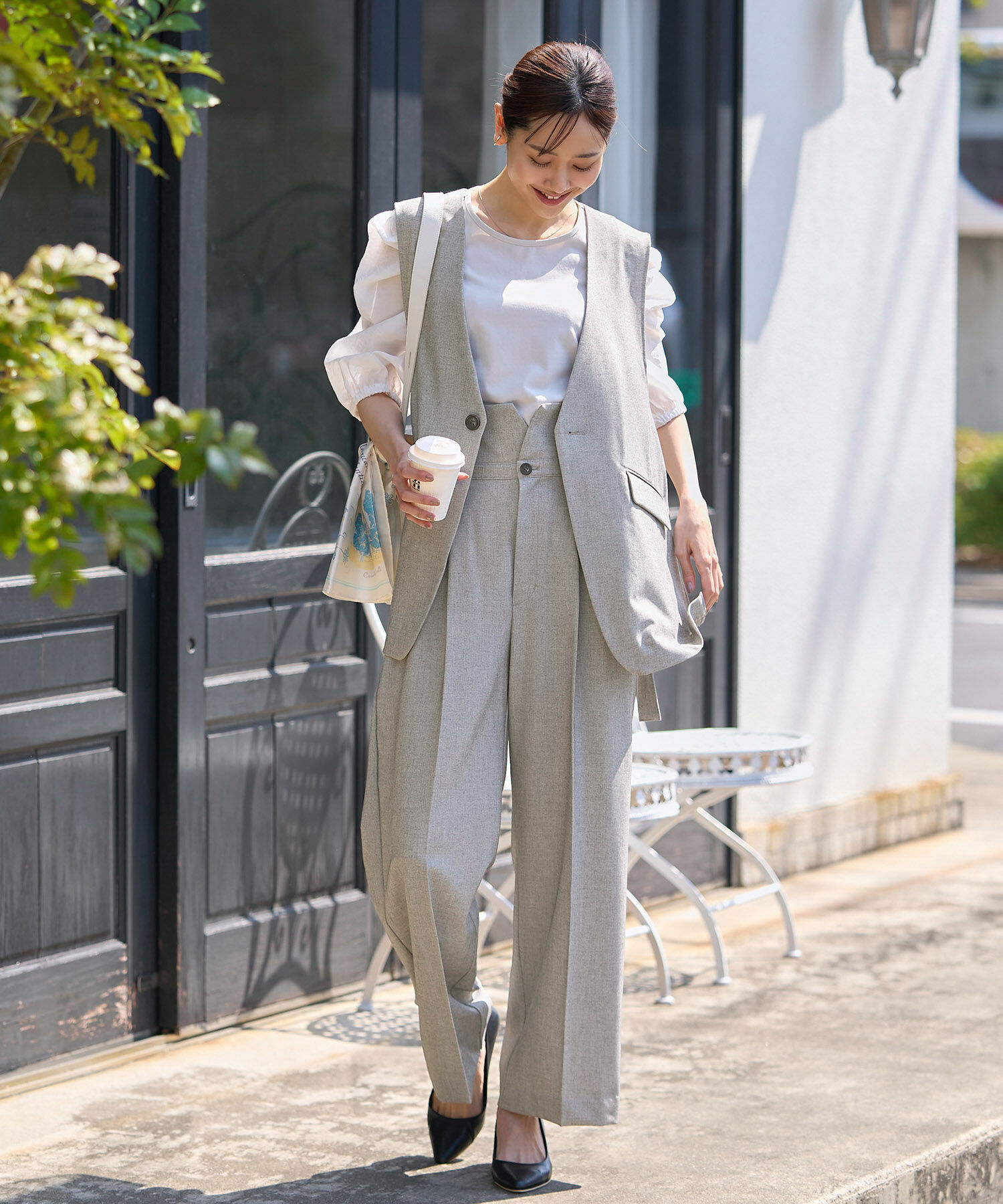 Rope&rsquo;Picnic「【ご好評につき新色追加決定！】リネン混シャンブレーパンツ/セットアップ対応・UVケア」|その他|