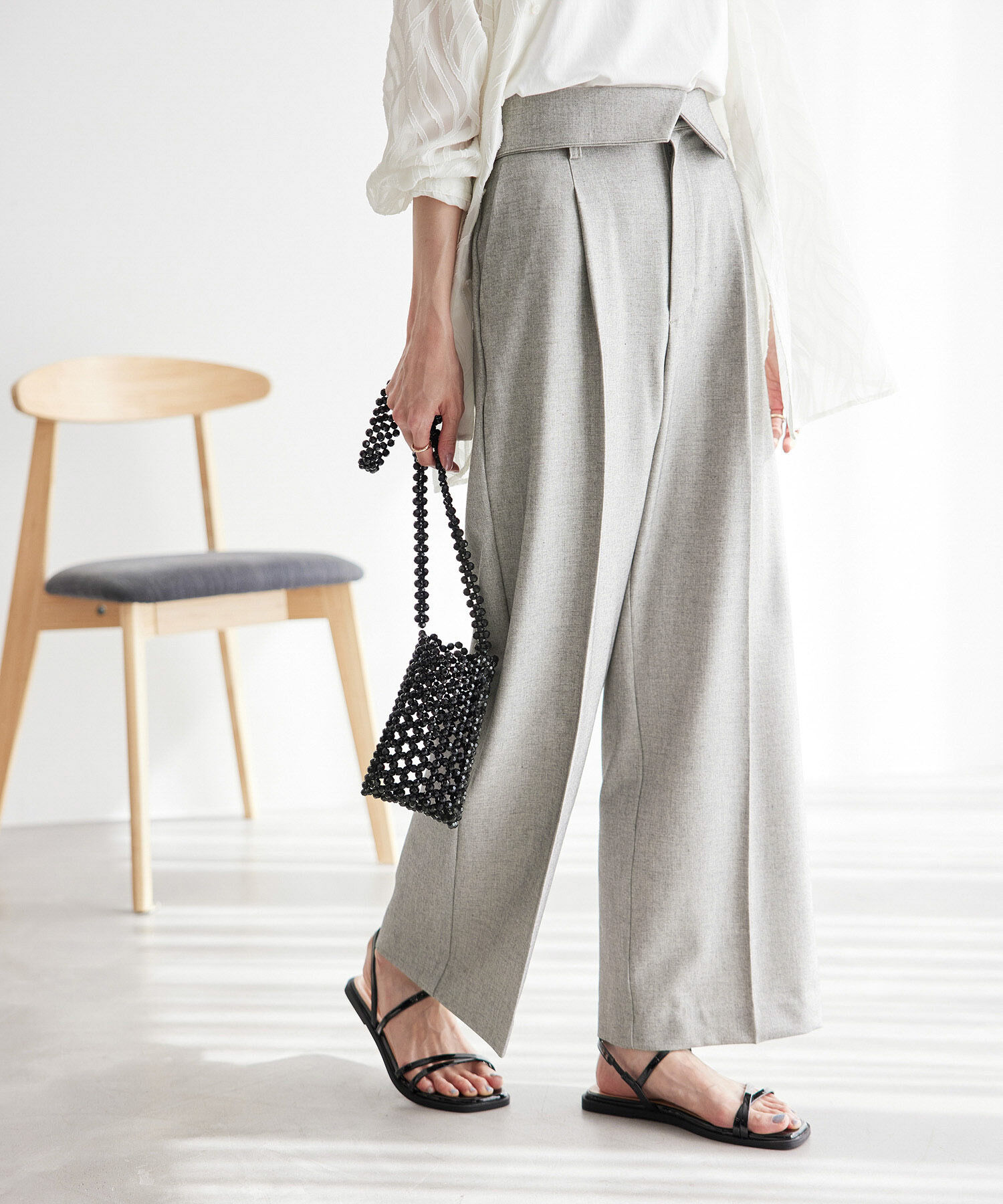 Rope&rsquo;Picnic「【ご好評につき新色追加決定！】リネン混シャンブレーパンツ/セットアップ対応・UVケア」|その他|