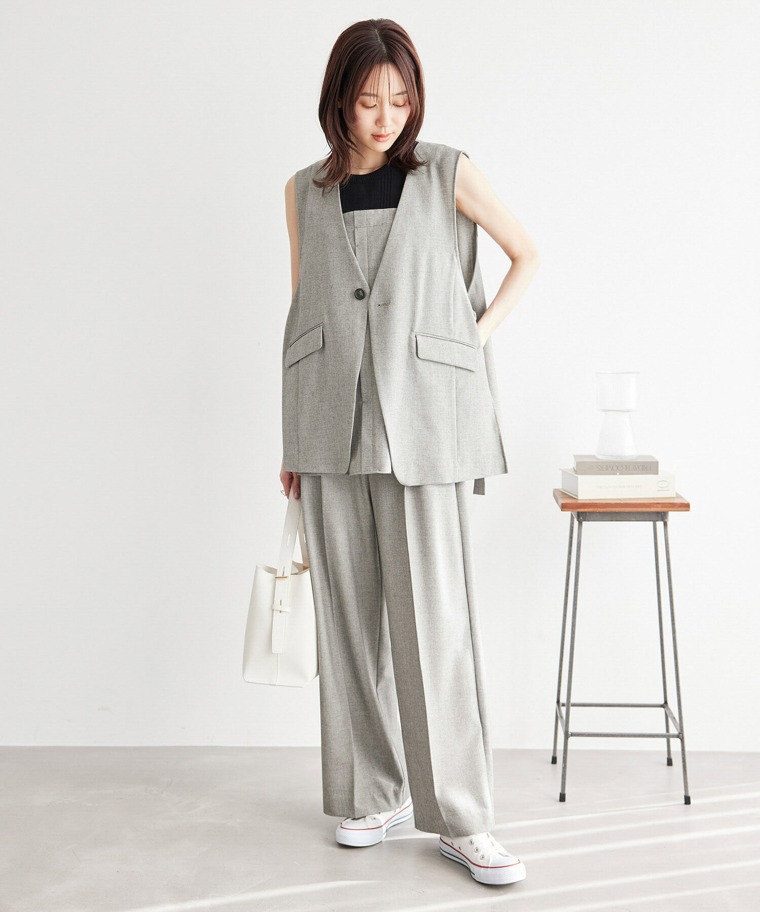 Rope&rsquo;Picnic「【ご好評につき新色追加決定！】リネン混シャンブレーパンツ/セットアップ対応・UVケア」|その他|