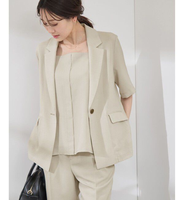 接触冷感・吸水速乾・防シワ】エフォートレスリラックスハーフスリーブ