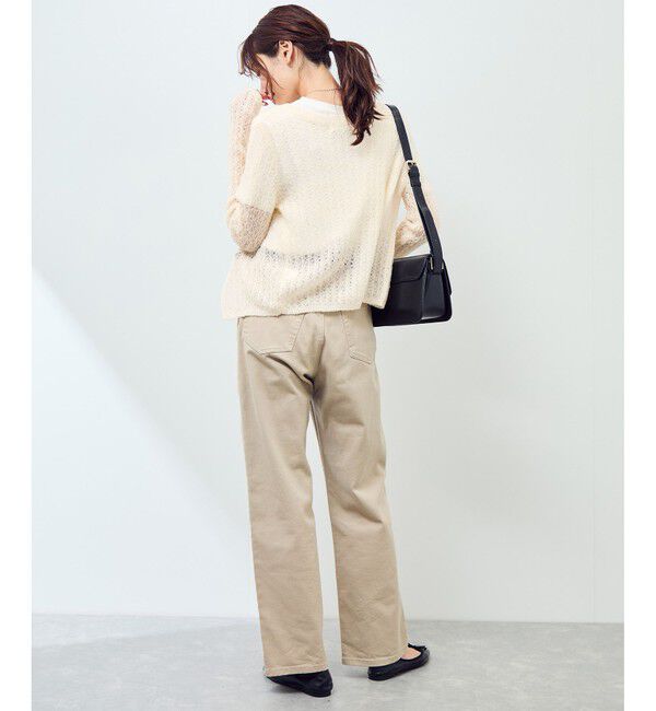 Rope&rsquo;Picnic「レース編みメッシュニットカーディガン」|カーディガン|