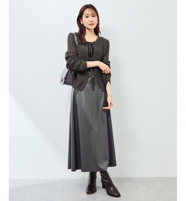 Rope&rsquo;Picnic「レース編みメッシュニットカーディガン」|カーディガン|