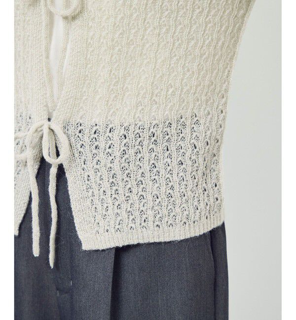 Rope&rsquo;Picnic「レース編みメッシュニットカーディガン」|カーディガン|