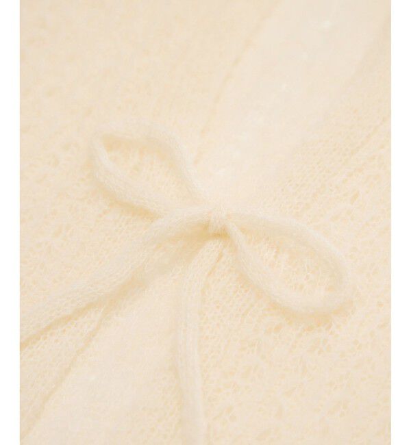 Rope&rsquo;Picnic「レース編みメッシュニットカーディガン」|カーディガン|