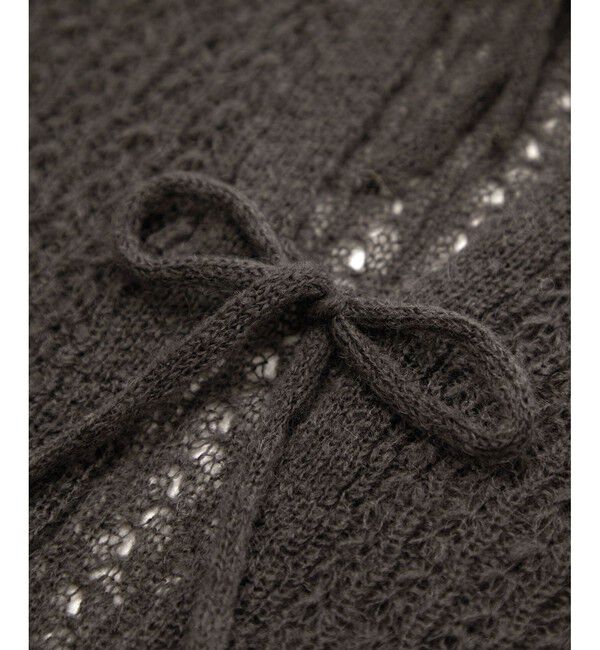 Rope&rsquo;Picnic「レース編みメッシュニットカーディガン」|カーディガン|