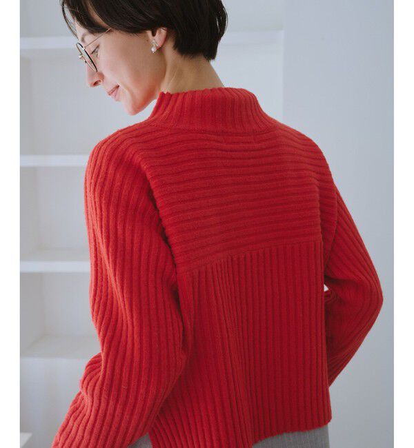 Rope&rsquo;Picnic「もちもちリブ切り替えニットプルオーバー/イージーケア・リンクコーデ」|ニット・セーター|