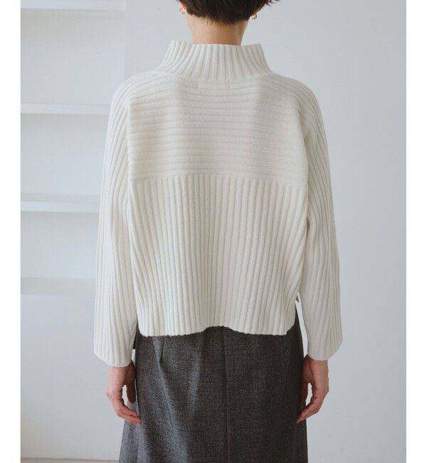 Rope&rsquo;Picnic「もちもちリブ切り替えニットプルオーバー/イージーケア・リンクコーデ」|ニット・セーター|
