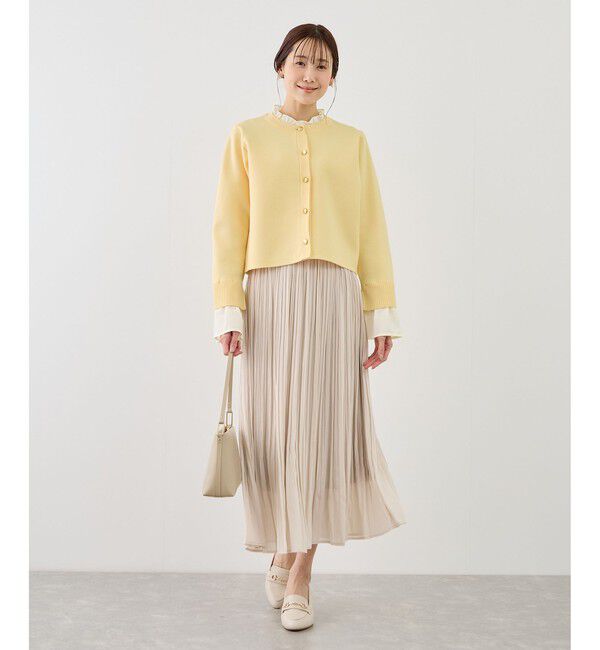 Rope&rsquo;Picnic「襟フリルドッキングカーディガン」|カーディガン|