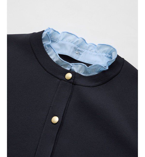 Rope&rsquo;Picnic「襟フリルドッキングカーディガン」|カーディガン|