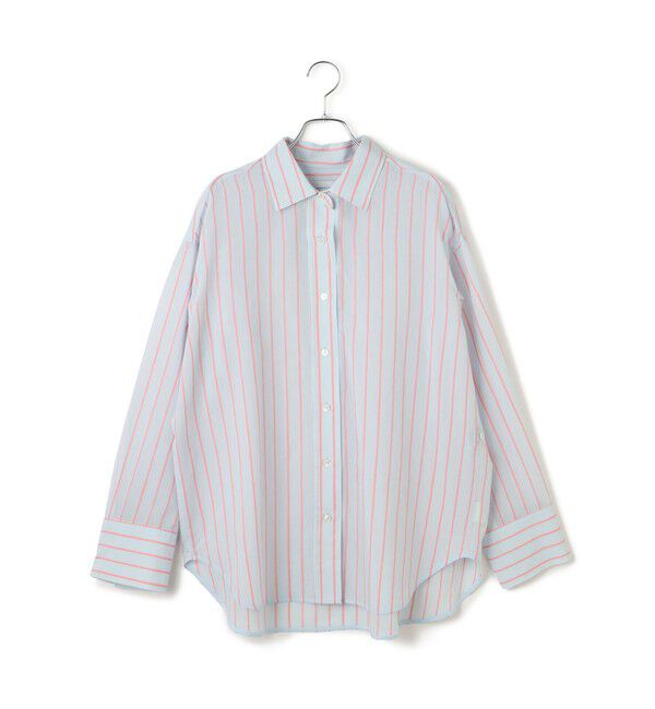 ADAM ET ROPE'「FAbRICA ストライプマルチwayシャツ」|シャツ・ブラウス|ターコイズ(49)