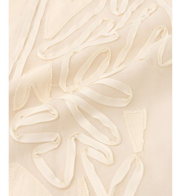 ADAM ET ROPE'「【EMOELLE】ステッチエンブロイダリーブラウス」|シャツ・ブラウス|