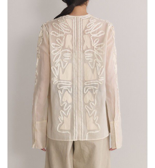 ADAM ET ROPE'「【EMOELLE】ステッチエンブロイダリーブラウス」|シャツ・ブラウス|