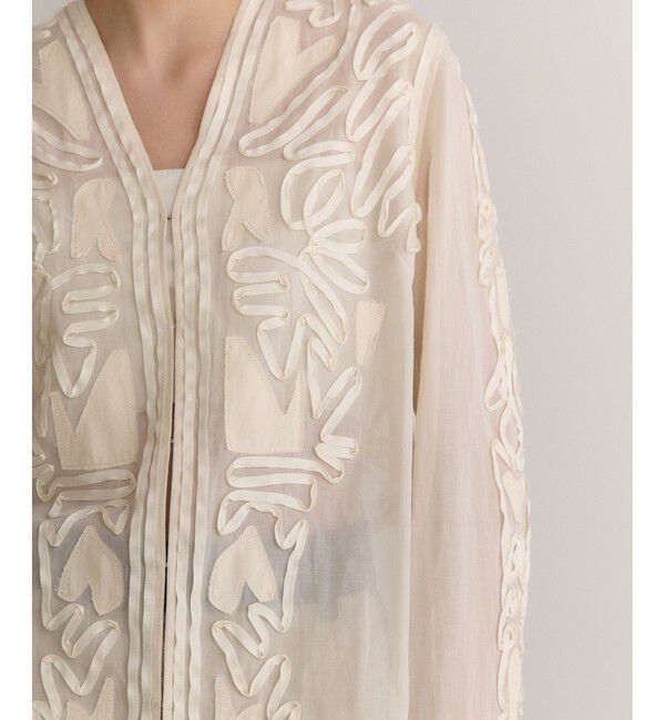 ADAM ET ROPE'「【EMOELLE】ステッチエンブロイダリーブラウス」|シャツ・ブラウス|