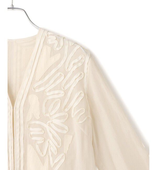 ADAM ET ROPE'「【EMOELLE】ステッチエンブロイダリーブラウス」|シャツ・ブラウス|