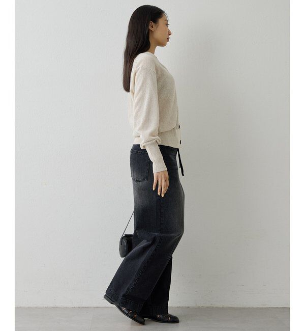  「Vネックペーパーヤーンカーディガン」|ニット・セーター|