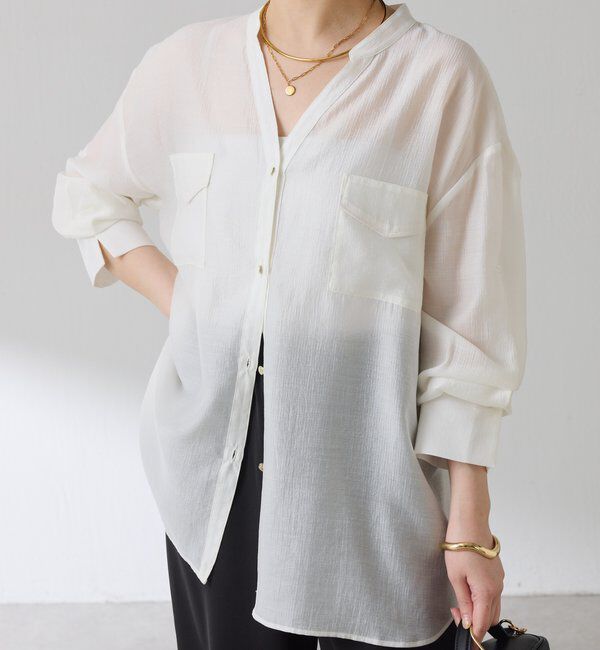  「【丈を変えられる】ヴィンテージライクリンクルシアーシャツ」|シャツ・ブラウス|
