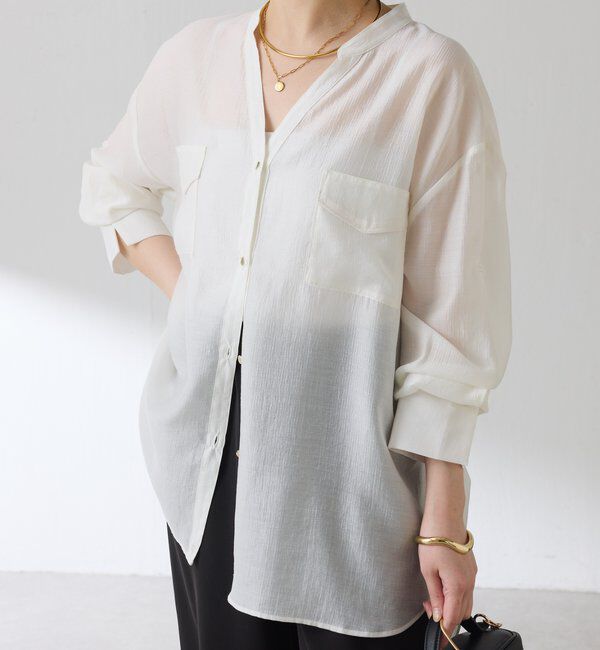 「【丈を変えられる】ヴィンテージライクリンクルシアーシャツ」|シャツ・ブラウス|